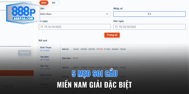 5 mẹo soi cầu miền Nam giải Đặc biệt